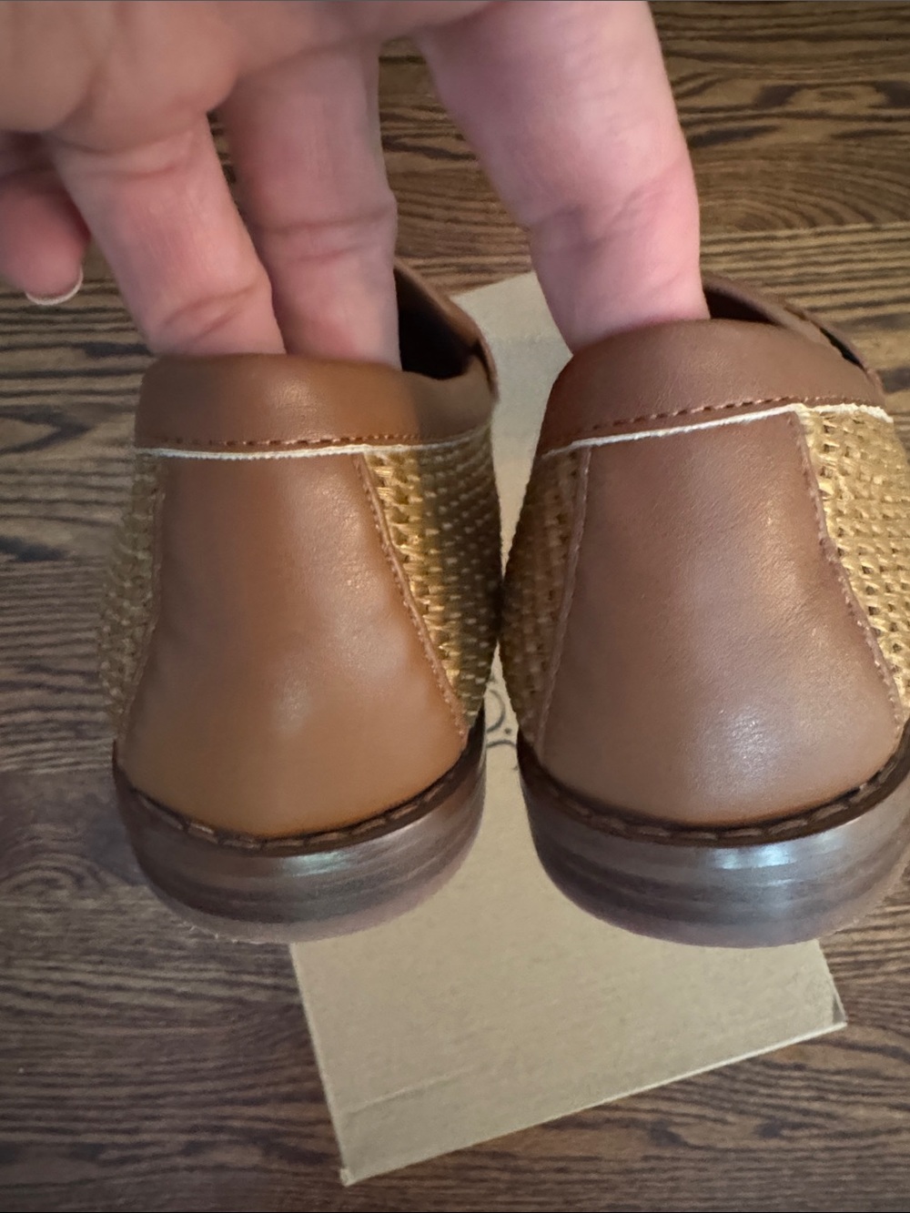 J. Crew Cedarwood Raffia woven penny loafers. Size 9. - Picture 3 of 5